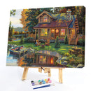 50x40cm Colorful DIY Paint By Numbers Kit Lake House Scenery Home Decor Art Gift