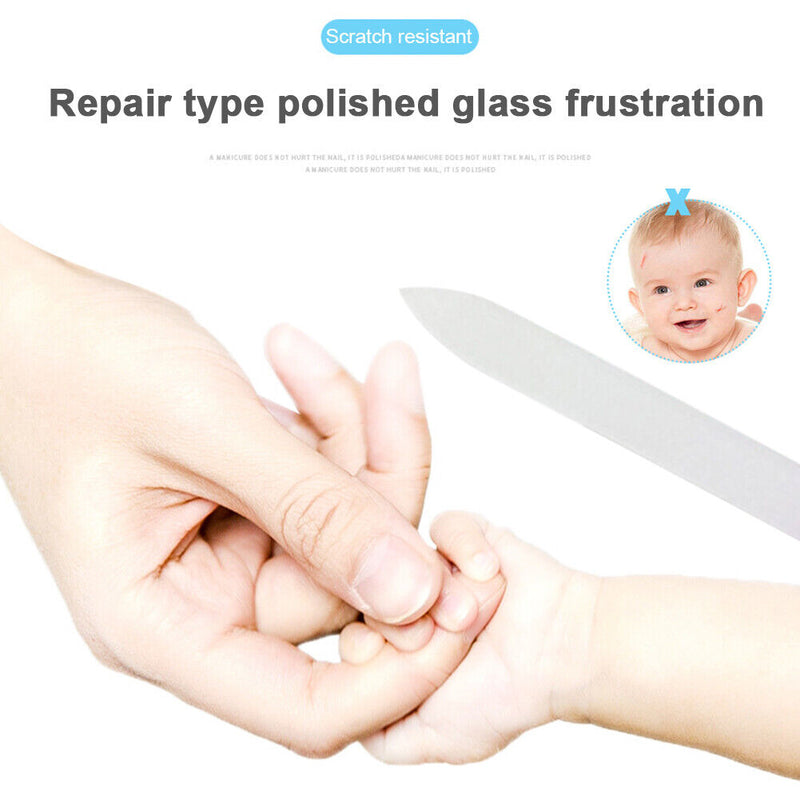 Glass Nail File Block Durable Nail Polish Sanding Buffer Strips Polishing Tools