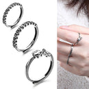 Adjustable Lovely Knuckle Ring Lucky Cat Open Ring Chinese Characters