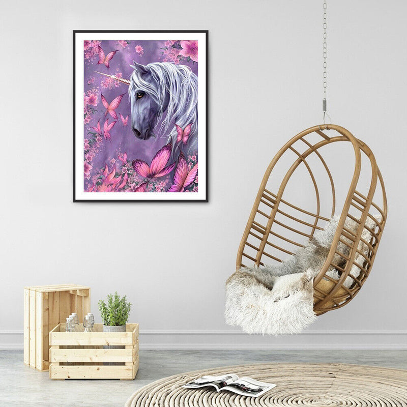 5D Diamond Painting Butterfly Horse Full Round Drill DIY Crafts Mosaic Pictures