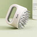 Silicone Scalp Head Massager Comb Handheld Hair Washing SPA Brush (Grey) Newly
