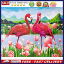 Diamond Painting Flamingo Full round Rhinestone Wall