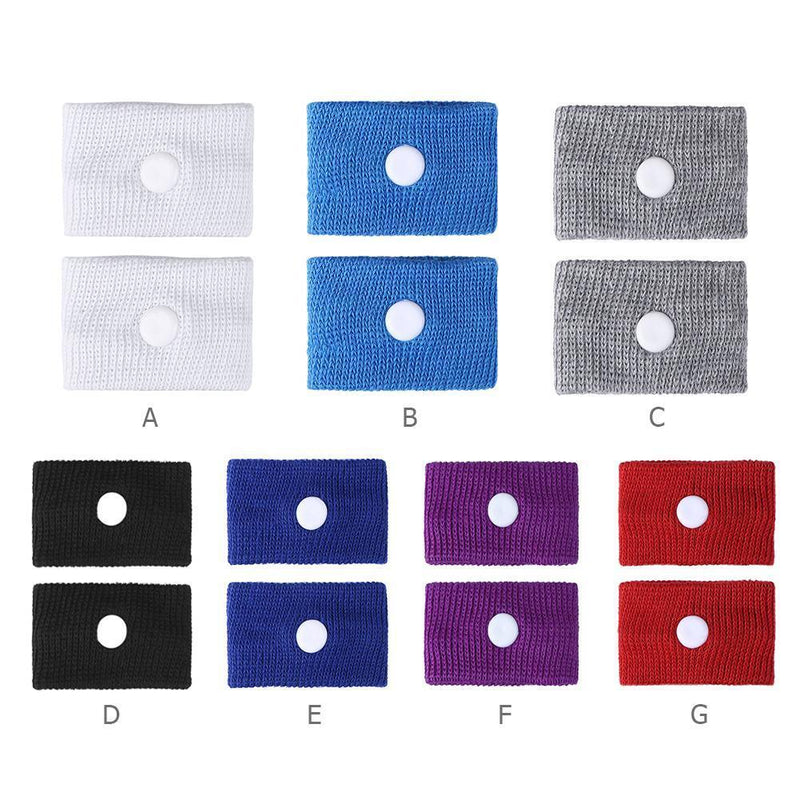 2pcs Morning Sickness Wrist Bands Anti Motion Sickness Wristband (Black)
