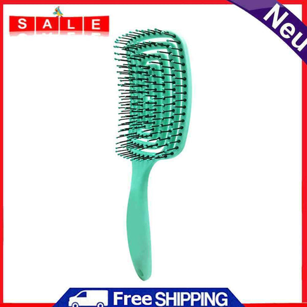 Massager Comb Wide Teeth Anti-static Salon Styling Smooth Hair Combs (Green)