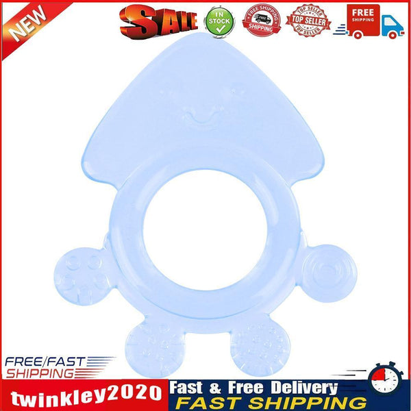 Cute Baby Teether Kids Silicone Teething Chewable Pacifier (Blue Octopus) Newly