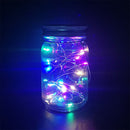 LED Solar Bottle Night Lamp Fairy String Light Mason Jar Lid Lamp (Colorful