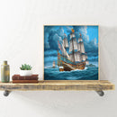 5D Diamond Painting Full Round Drill DIY Storm Boat Rhinestone Drawing Mosaic