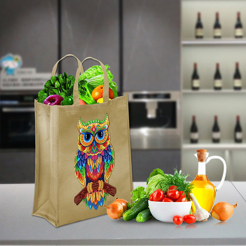 #A 5D Diamond Painting Handbag DIY Canvas Shopping Storage Bag Tote Craft Kit Gi