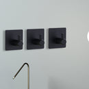 Wall Mounted Towel Key Coat Holder Hooks Punch Free Storage Organizer Accessory