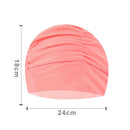 #A Pleated SPA Swimming Caps Adults Women Men Long Hair Summer Pool Hat Large Si
