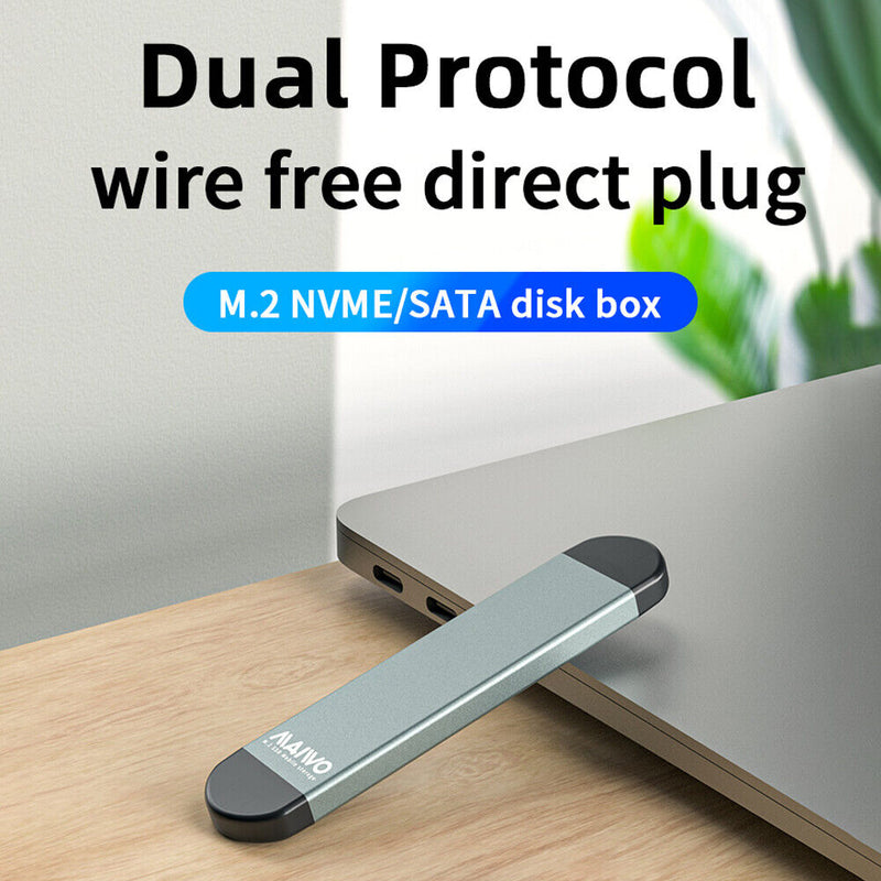 MAIWO K1683P2 10Gbps NVMe SATA M.2 SSD Case for External Hard Drive M-Key/B-Key