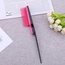 Pointed Tail Comb Prevent Hair Loss Hair Brush Salon Styling Comb (Rose Red