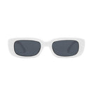 Rectangle Sunglasses for Women UV Protection Travel Beach Eyewear (White)