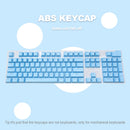 104pcs Universal Mechanical Keyboard Keycap PC Bakclit Key Cap (Light Blue)