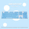 104pcs Universal Mechanical Keyboard Keycap PC Bakclit Key Cap (Light Blue)