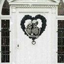 Halloween Gothic Skeleton Wreath House Number Door K2F5 Decor Wall A0K7 T5O6