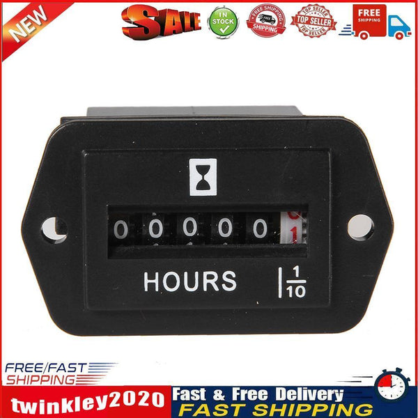 DC 6V-80V Hour Meter Hourmeter Gauge for Boat Car Truck Engine Rhombus Newly