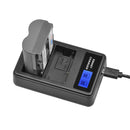 BP-511/511A LCD Display 2A Dual Port USB Battery Charger for Canon Camera
