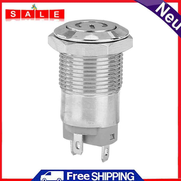 Matefielduk 12mm 3V Car Lock Switch, Waterproof Push Button From