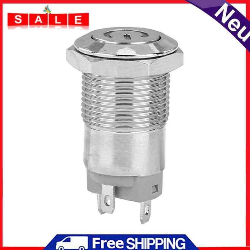 Matefielduk 12mm 3V Car Lock Switch, Waterproof Push Button From