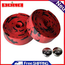 2 XCycling Road Bike Sports Cork Handlebar Tape + 2 Bar Plug Black + Red