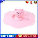 Torx Silicone Cup Cover Heatproof Reusable Cartoon Tea Lid (Pink Pig Head)
