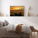 DIY Diamond Painting Full Round Drill Sunset Flower Field Wall Decor Rhinestones