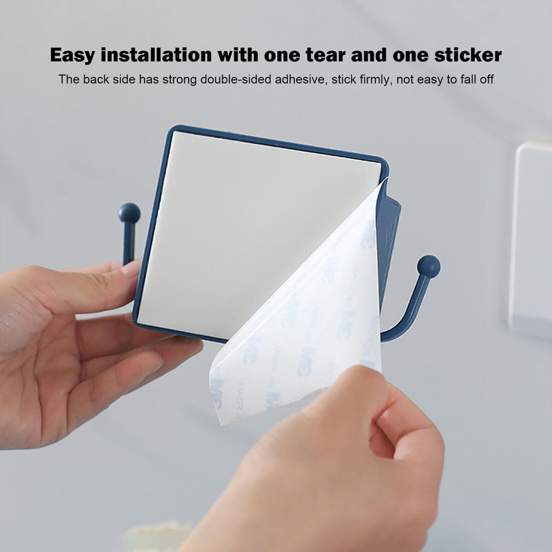 Wall Phone Holder - 5 Pieces Self-Adhesive Wall Mounted Phone Holder with Hooks