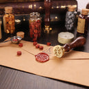 Retro Plant Series Yellow Pear Handle Document Sealing Wax Seal Stamp Post Decor