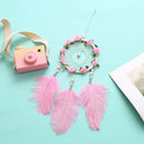 Akaddy Pink Feathers Handmade Dreamcatcher Craft Dream Catcher Net Home Wall