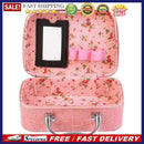 Small Square Solid Handbag Mirror Cosmetics Storage Bag Makeup Bags (Pink)