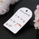 Fashion Arrow Moon Flower Round Earrings Set Earring Stud Shiny Crystal Gem