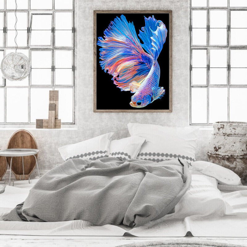 Guppy Canvas Paint By Numbers Oil Hand Painted DIY Drawing Kit Home Decoration