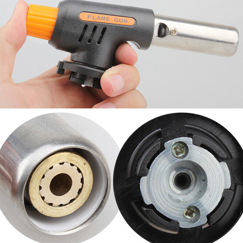 Gas Burner Flamethrower Butane Automatic Ignition Portable Camping Gas Welding