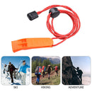 Outdoor Camping Hiking Whistle with Lanyard Rope Plastic Survival Emergency