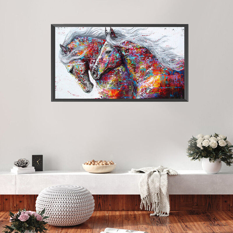 Galloping Horse Oil Paint By Numbers Kits Canvas DIY Hand Painted Wall Picture