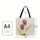 Dasfie Schulter-Einkaufstasche mit Blumenmuster und groï¾em Fassungsverm?en, 40