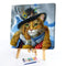 #A Waterside Cat Oil Paint By Numbers Kits DIY Handpainted on Canvas Wall Art
