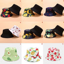 Anti-UV Foldable Double-Sided Bucket Hat Beach Cap Sun Hat Fisherman Cap