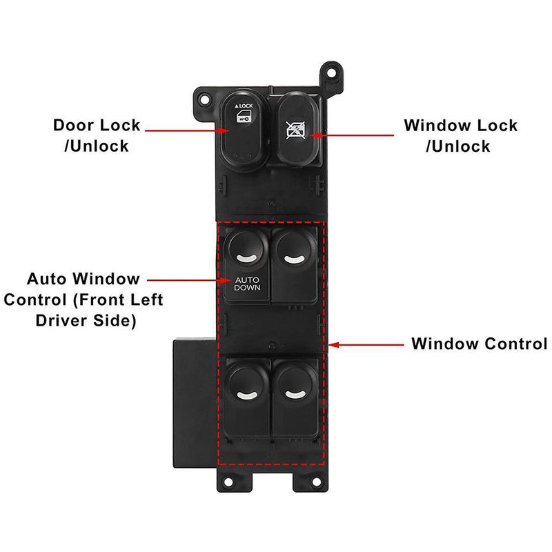 Electric Power 93570-2L010 Left Driver Side Master Electric Window Switch