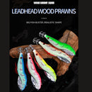 Lead Sinker Lifelike Squid Hook Fishing Tackle Wood Shrimp Lures Octopus Bait