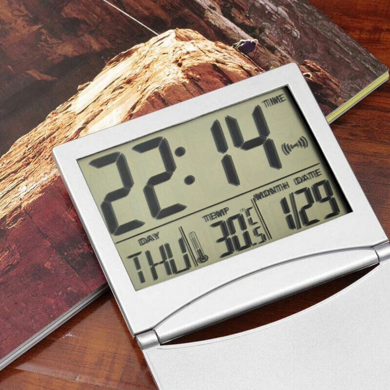 Desk Digital LCD Alarm Clock Time Calendar Temperature Thermometer 2022 E5S2