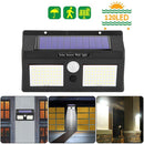 120LED Solar Two-Sided Motion Sensor Wall Lamp Outdoor Yard Security Light Newly