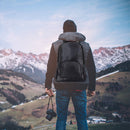 20L Men Women Backpack Folding Lightweight Trekking Travel Rucksack (Black)