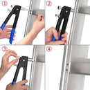 prettyGood7 86-Piece Handheld Rivet Gun Set M3-M8 Manual Threaded Nut Rive