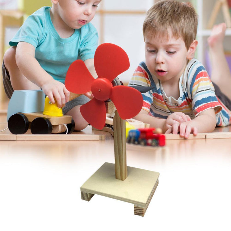 DIY Wood Rotating Solar Fan Experiments Assembling Educational Toys Gifts
