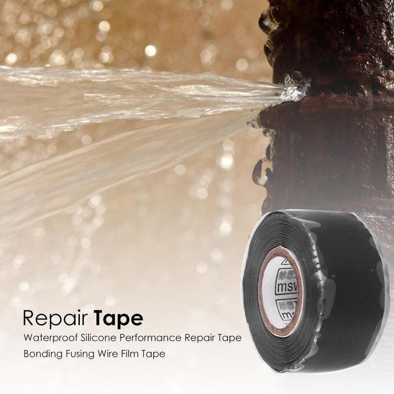 Waterproof Silicone PerformanceRepair Tape Bonding Wire Film Tape (Black)