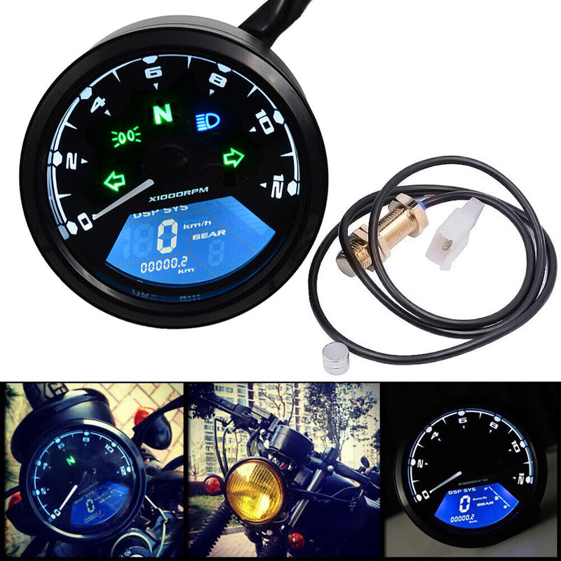 CS-363 Motorcycle Speedometer Tachometer Waterproof Fuel Meter Odometer Newly