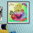 Coffee Flower Part Special Shaped Diamond Painting Mosaic Art Handicraft Picture