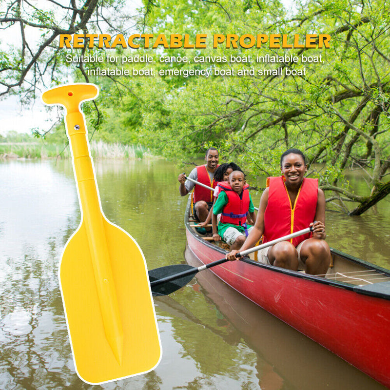 Retractable Portable Telescope Rafting Boat Paddle for Water Sport (Yellow)